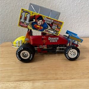 Superhero Sprint Car Toy with Red and Yellow Design